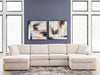 Signature Design by Ashley Modmax Oyster stationary sectional sofa with plush cushions and modern design.