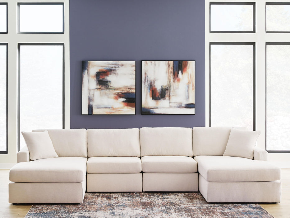 Signature Design by Ashley Modmax Oyster stationary sectional sofa with plush cushions and modern design.