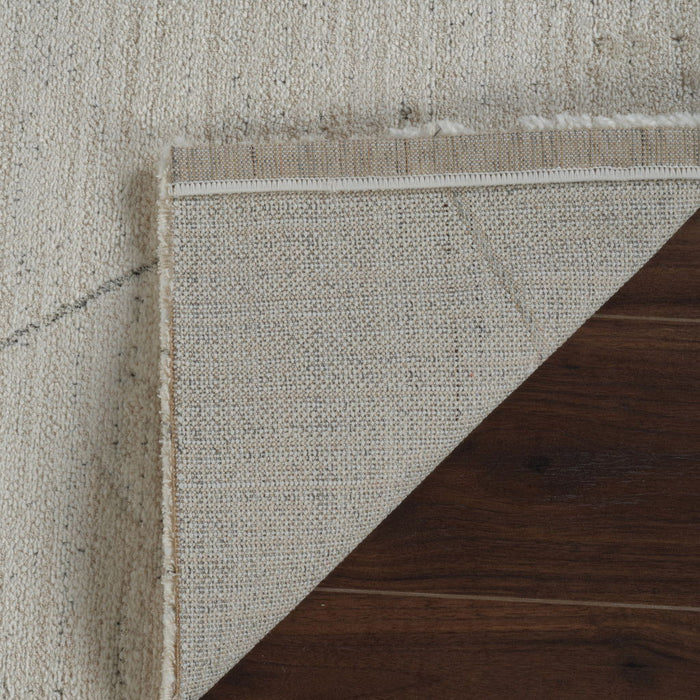 7.9' x 7.9' Abstract Distressed Area Rug - Cream