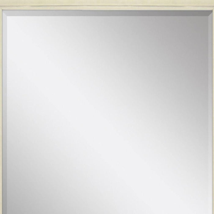 44" Solid Wood Framed Accent Mirror - White