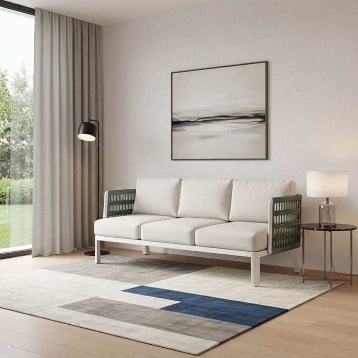 74" Polypropylene Sofa - White