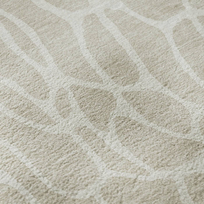 10' X 14' Geometric Washable Area Rug With UV Protection (680379) - Beige / Ivory