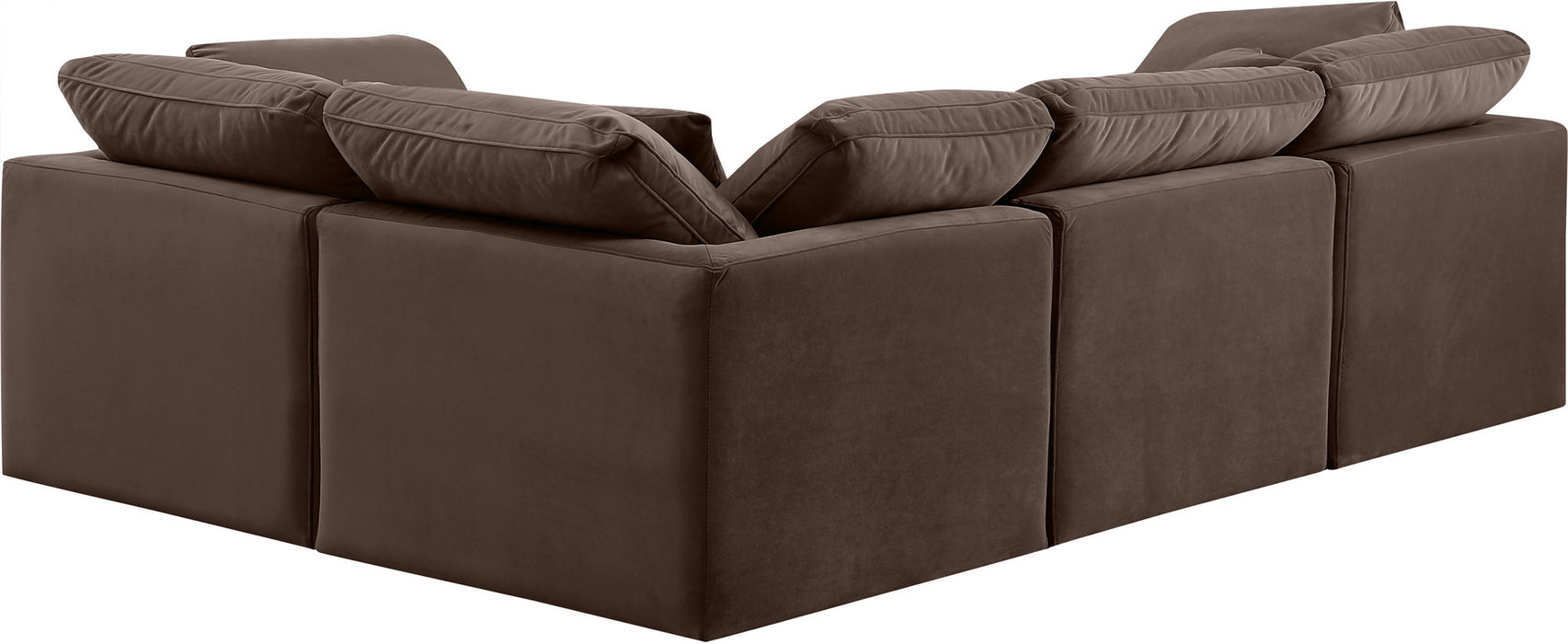 Indulge - Velvet 4 Piece Modular Corner Sectional