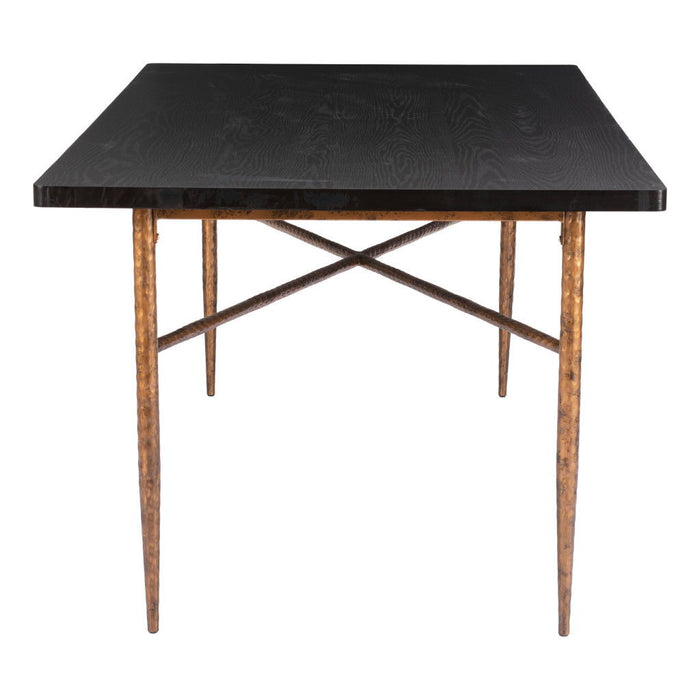 72" Wood And Steel Dining Table - Black