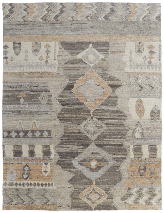 8' X 12' Moroccan Hand Knotted Area Rug - Ivory