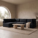 Hammond velvet upholstery four-piece armless sectional sofa by Meridian Furniture in a modern stationary design.