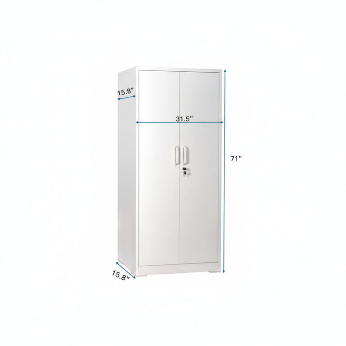 Ironclad - Storage Cabinet With Locking Doors And 4 Adjustable Shelves