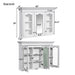 White Giga medicine cabinet with mirror door and adjustable shelves, wall-mounted bathroom storage unit.