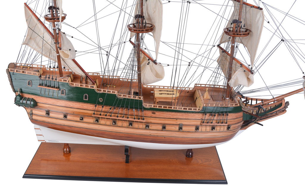 Hand Painted Model Boat (624657) - Light Brown / Beige