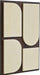 Mango wood wall decor by Meridian Furniture, four-piece natural and brown wall art with geometric design for home decor.