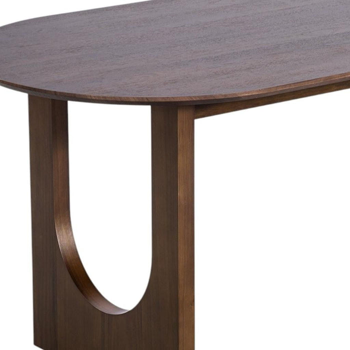 Wood Oval Wood Bar Table - Brown