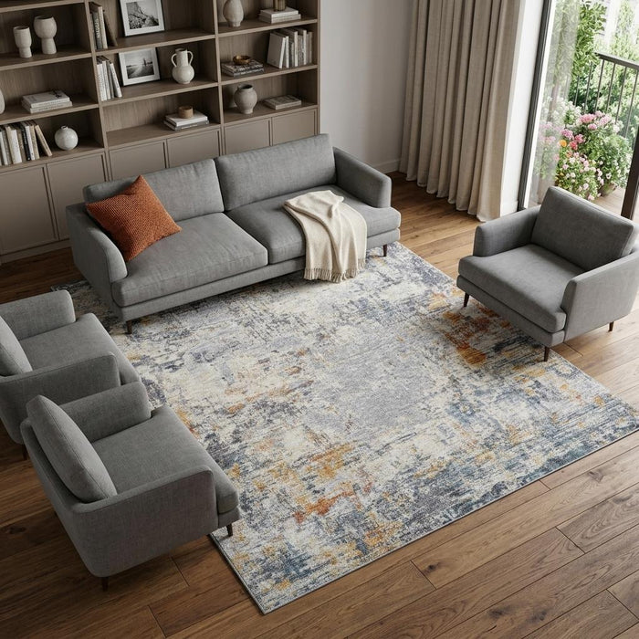 10' X 14' Abstract Area Rug (738080) - Gray / Brown