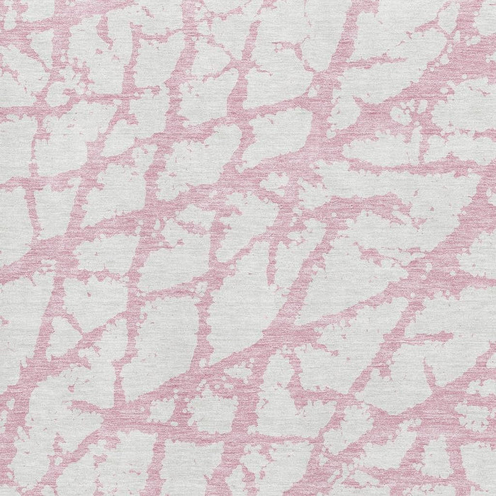 10' X 14' Abstract Washable Area Rug With UV Protection (676872) - Pink / Ivory