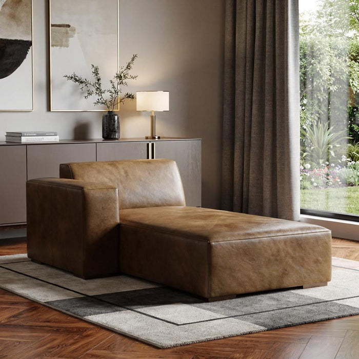 Leather Arm Chair - Brown