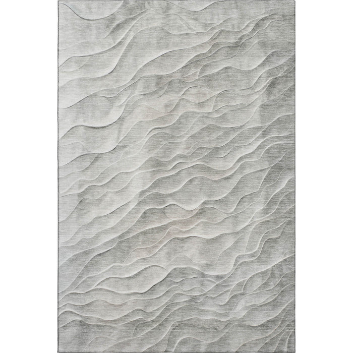 10' X 14' Abstract Washable Area Rug With UV Protection (694791) - Taupe / Ivory
