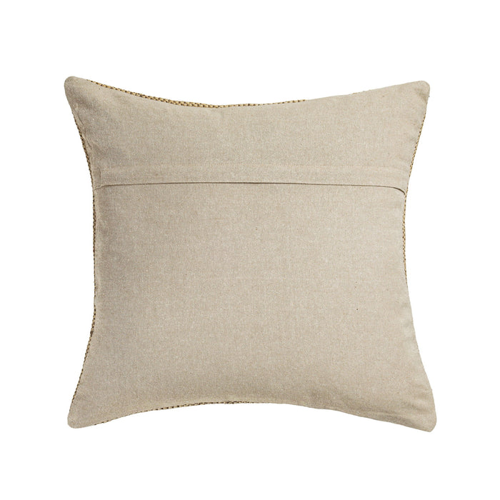 Terra - 20" Square Wool and Jute Kilim Throw Pillow - Clay