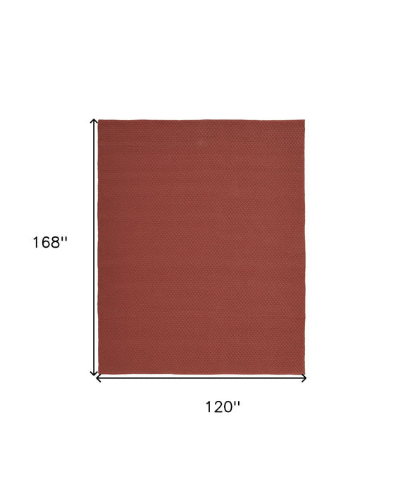 10' x 14' Hand Woven Area Rug - Red