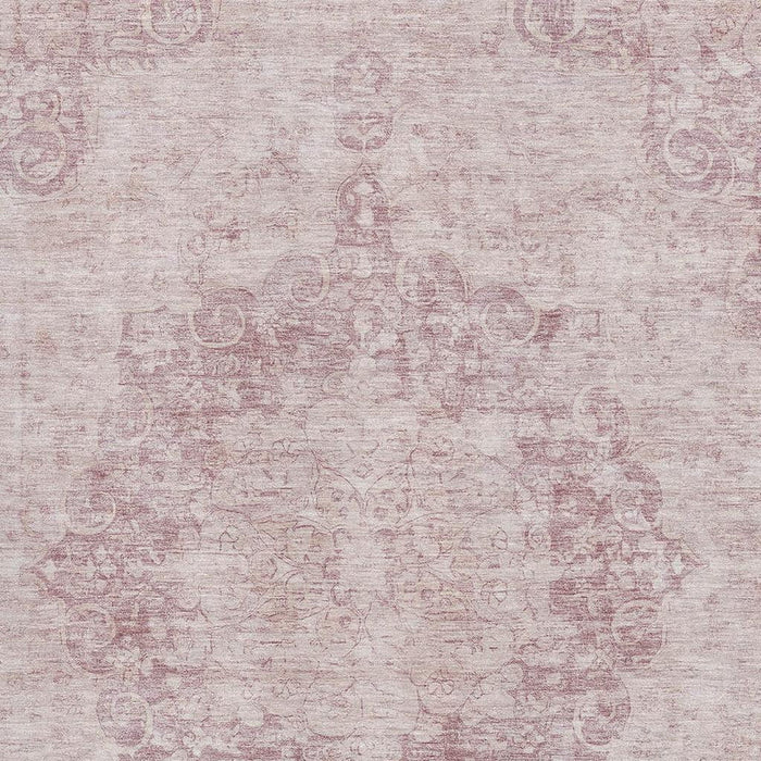 10' X 14' Oriental Washable Area Rug With UV Protection (692310) - Pink / Ivory