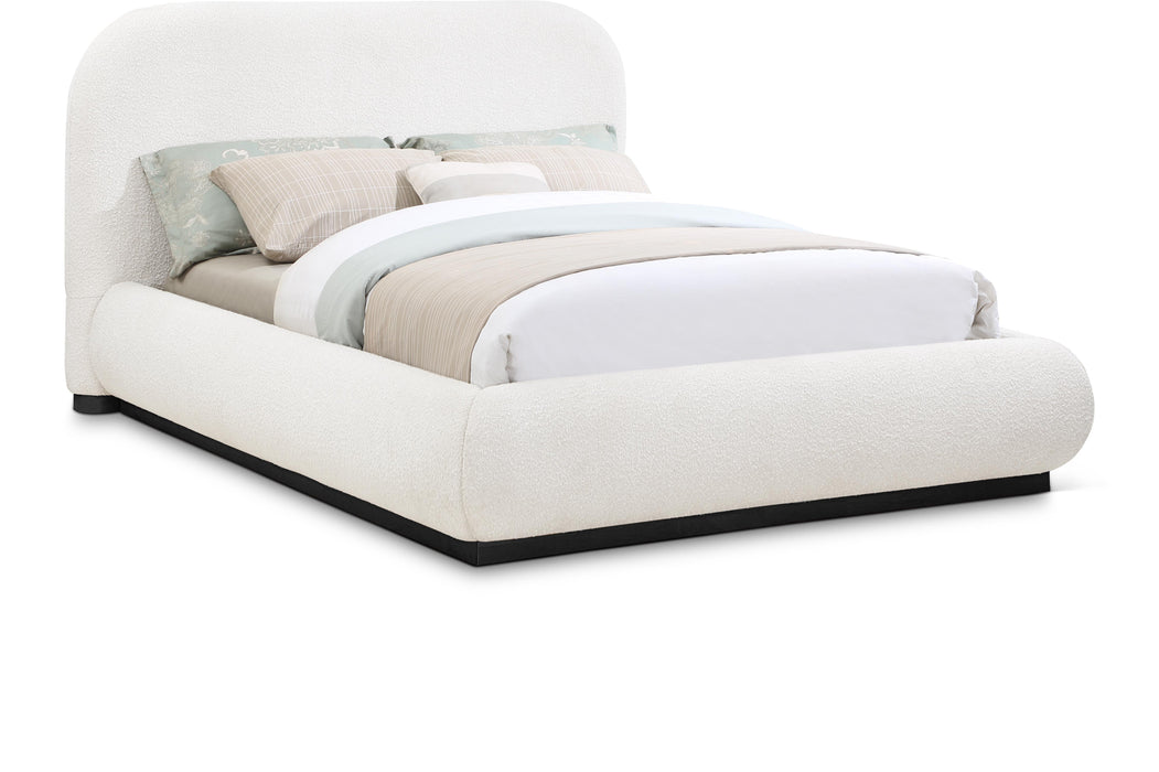 Vaughn - Boucle Bed With Black Base