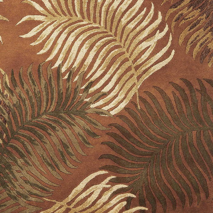 8' x 10' 6 Wool Area Rug - Rust