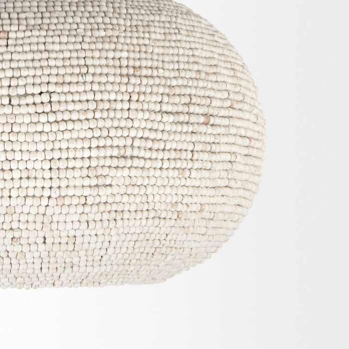 Beaded Hanging Chandelier - Whitewash