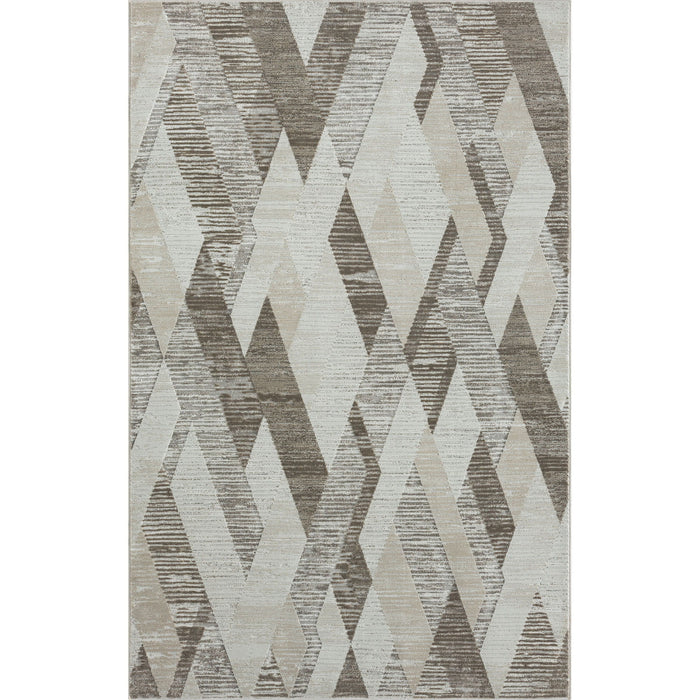 9' x 11.8' Geometric Area Rug - Gray