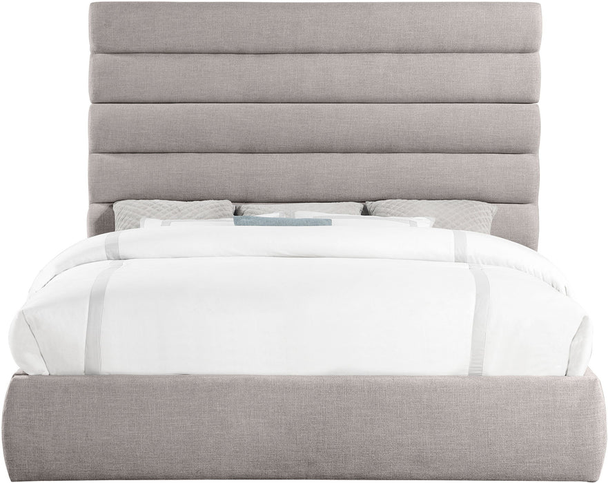 Adam - Linen Fabric Bed With 70.5" Headboard