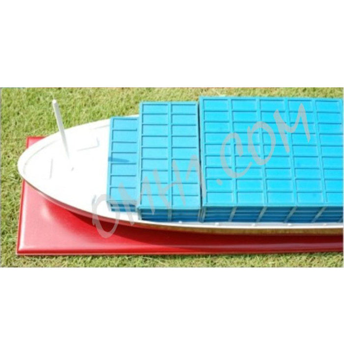 Hand Painted Model Boat - Light Blue / White