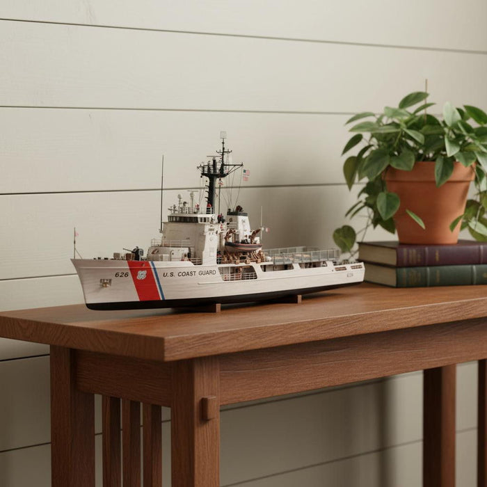 Hand Painted Model Boat (624408) - White