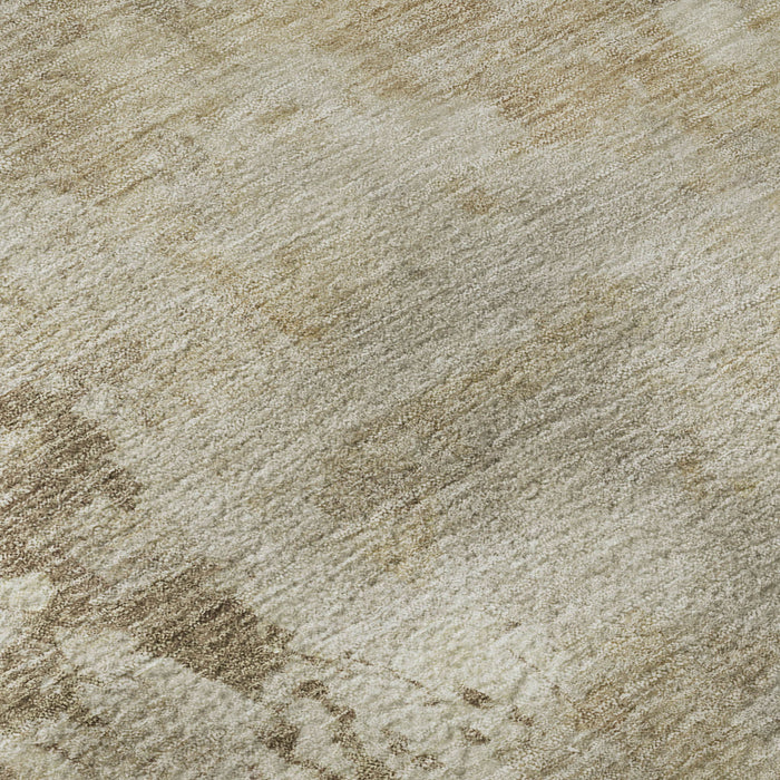 10' X 14' Abstract Washable Area Rug With UV Protection (717158) - Tan / Beige