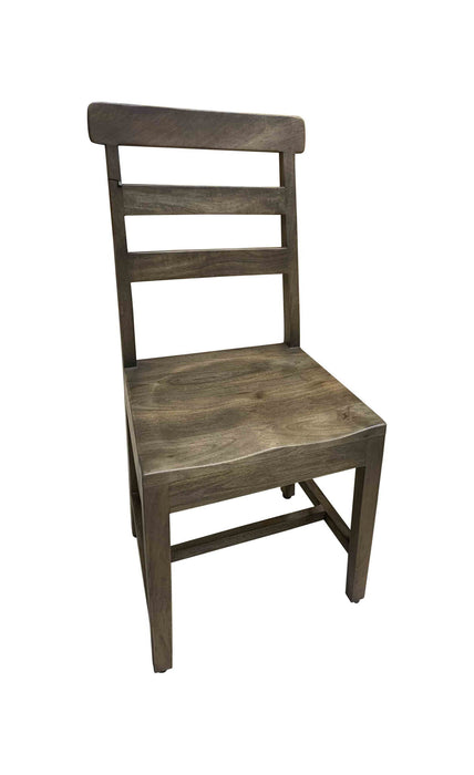 Wood Ladder Back Dining Side Chairs (Set of 2) - Dark Brown