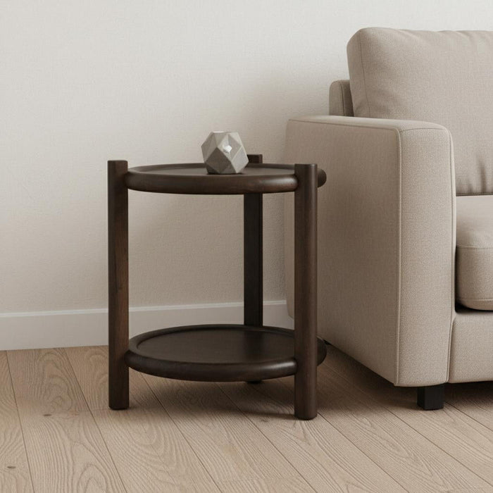 Solid Wood Tray Table (605616) - Dark Brown