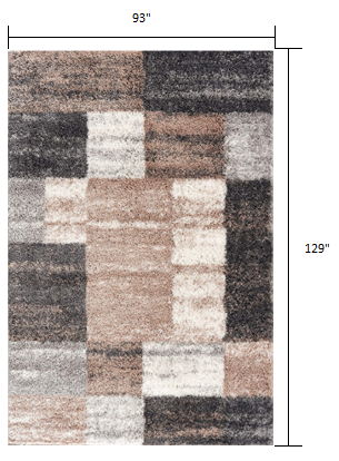 8' x 11' Modern Blocks Area Rug - Beige