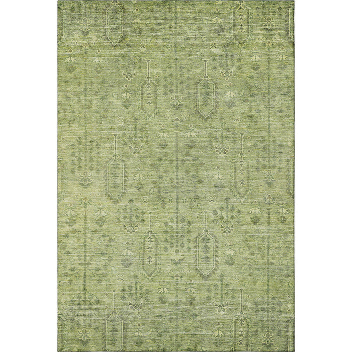 9' X 12' Southwestern Washable Area Rug With UV Protection - Sage And Green