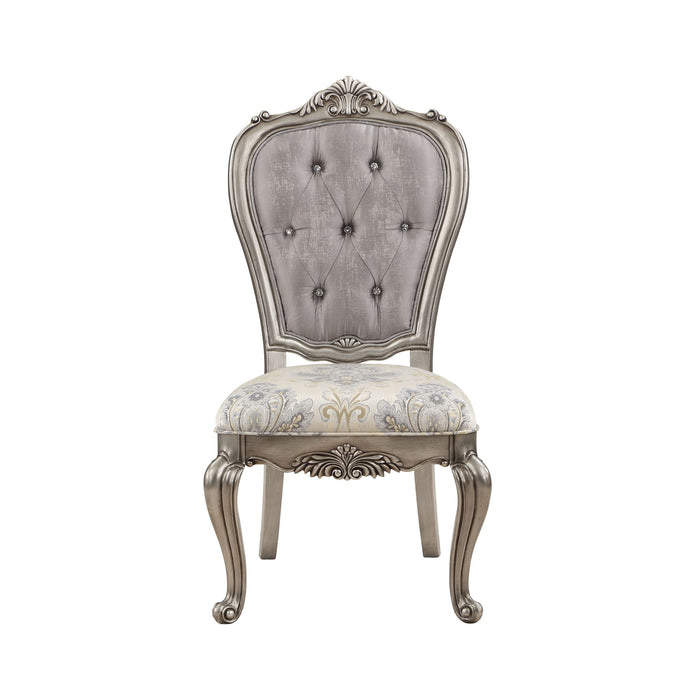 Upholstered Velvet Dining Side Chairs (Set of 2) - Gray