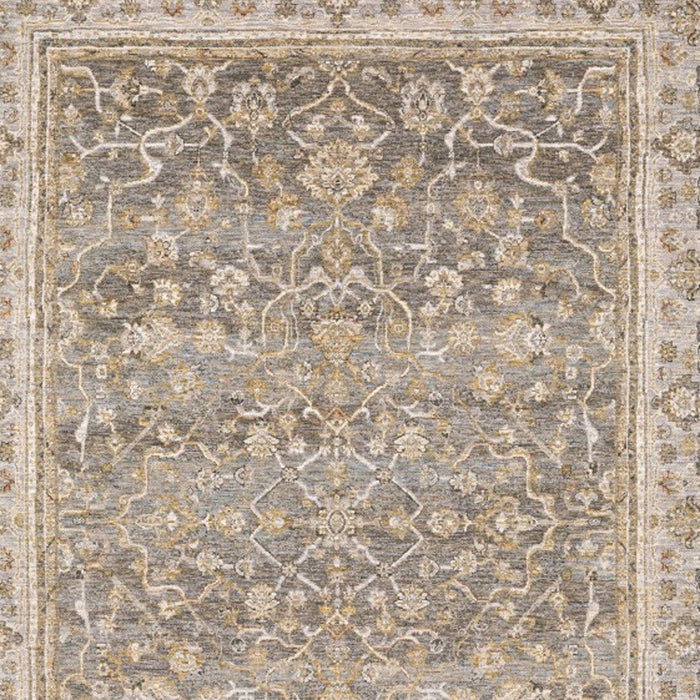 9' x 12' Machine Woven Oriental Indoor Arean Rug - Beige Gray