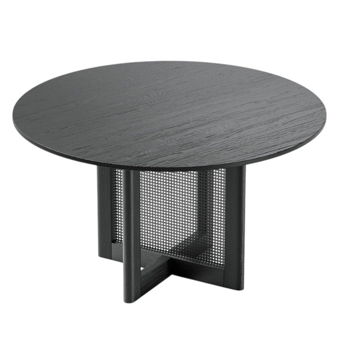 52" Solid Wood Rounded Bar Table - Black