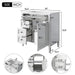 Giga bathroom vanity with top sink, storage cabinet featuring two drawers and a tip-out drawer for organized bathroom storage