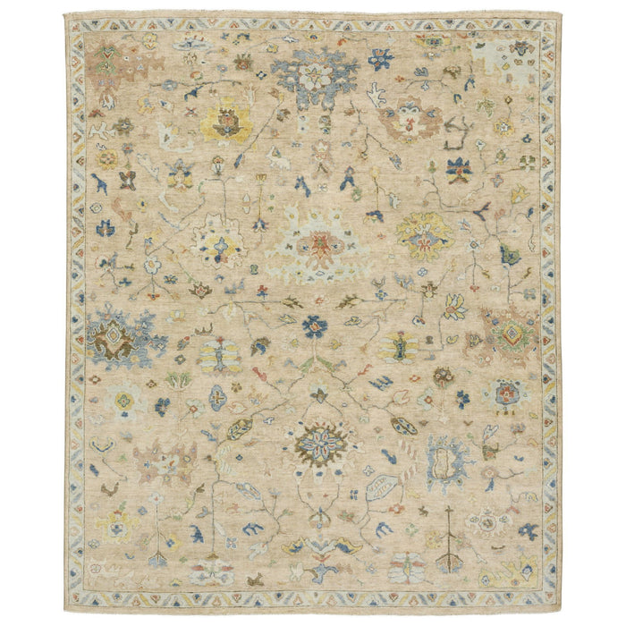 6' X 9' Wool Oriental Hand Knotted Area Rug With Fringe - Gray / Green