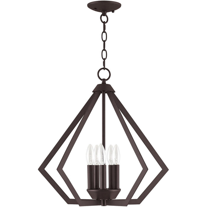 20" Five-Light Dimmable Chandelier With Shades - Bronze