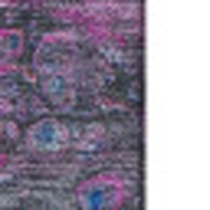 10' X 14' Abstract Washable Area Rug With UV Protection (650422) - Blue / Pink / Purple