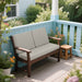 Giga waterproof deep seat and back patio chair cushions on outdoor furniture, designed for comfort and durability.
