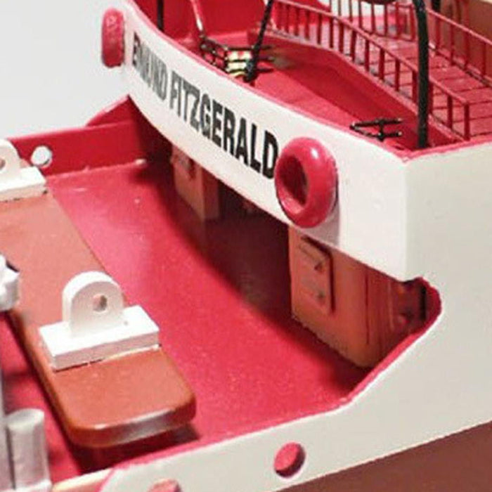 Hand Painted Model Boat - Red / Dark Brown
