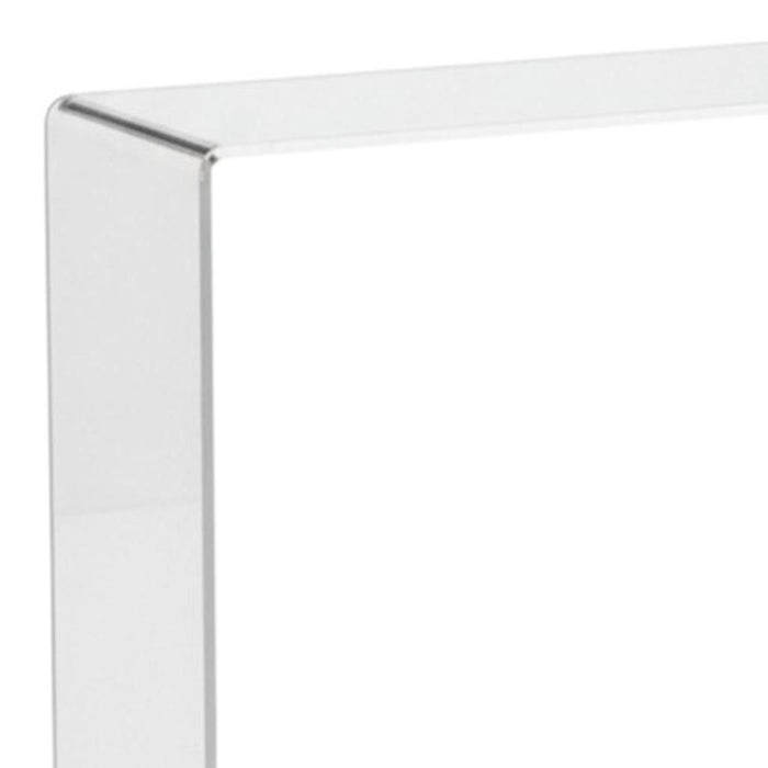 Glass Block Console Table - White