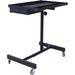 Giga adjustable tear down work table with drawer, heavy-duty steel, rubber corners, four swivel casters, and 220 lb capacity.