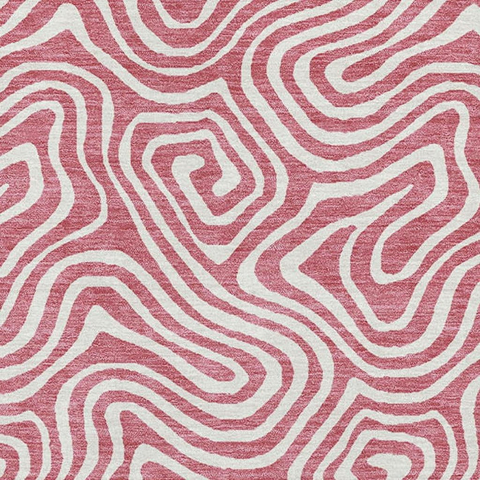 10' X 14' Abstract Washable Area Rug With UV Protection (680849) - Blush / Ivory