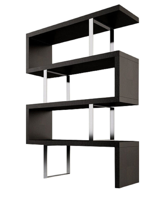 Three Tier Etagere Bookcase (555014) - Black / Silver