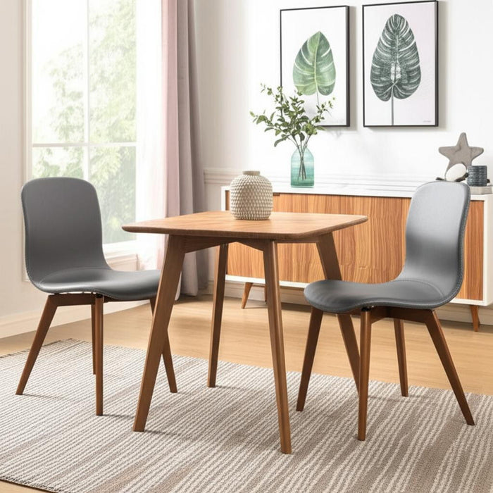 Faux Leather Side Chairs (Set of 2) - Gray