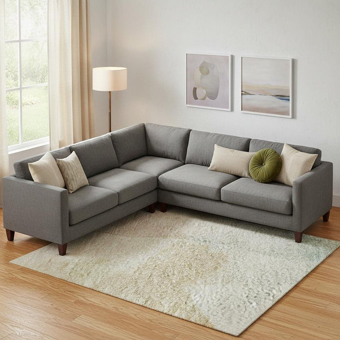 10' X 14' Abstract Washable Area Rug With UV Protection (701575) - Pearl / Teal / Ivory