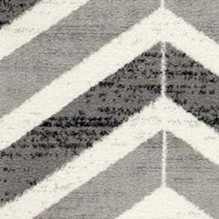 17' Runner Geometric Runner Rug (609619) - Gray / Beige